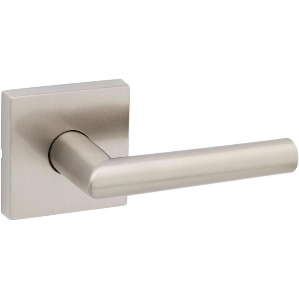 image:imageKwikset 720MILSQT15 Milan Lever with Square Rose Passage Door Lock with 6AL Latch and RCS Strike Satin Nickel Finish