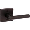Kwikset 720MILSQT-15 Milan Lever with Square Rose Passage Door Lock with 6AL Latch and RCS Strike Satin Nickel Finish