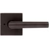 Kwikset 730MILSQT-514 Milan Lever with Square Rose Privacy Door Lock with 6AL Latch and RCS Strike Iron Black Finish