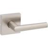 Kwikset 720MILSQT-15 Milan Lever with Square Rose Passage Door Lock with 6AL Latch and RCS Strike Satin Nickel Finish