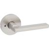 Kwikset 730HFLRDT-15 Halifax Lever with Round Rose Privacy Door Lock with 6AL Latch and RCS Strike Satin Nickel Finish