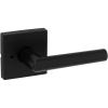 Kwikset 730MILSQT-514 Milan Lever with Square Rose Privacy Door Lock with 6AL Latch and RCS Strike Iron Black Finish