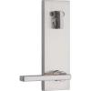 Kwikset 971HFLSQF-15 Single Cylinder Interior Halifax Lever Trim with Square Full Escutcheon Satin Nickel Finish