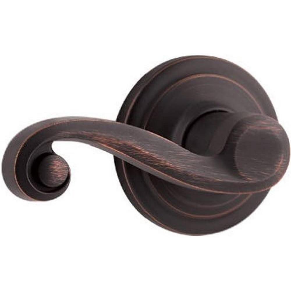 image:imageKwikset Lido Interior Passage Door Handle Lever For Closet and Hallway Doors Reversible NonLocking Handle Lever Venetian Bronze with Microban ProtectionPack of 1