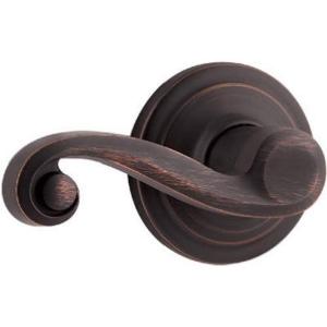 Kwikset Lido Interior Passage Door Handle, Lever For Closet and Hallway Doors, Reversible Non-Locking Handle Lever, Venetian Bronze, with Microban Protection(Pack of 1)